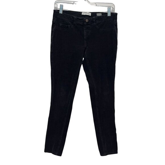Pilcro & The Letterpress Anthropologie  Black Corduroy Slim-Fit Womens Pants Siz - Picture 1 of 9